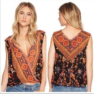 Free People Havana Muscle Print Top